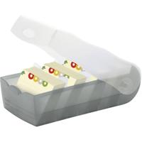 HAN CROCO 997-693 Kaartenbak Grijs, Doorschijnend Aantal kaarten (max.): 900 kaarten DIN A7 liggend Incl. 100 gelinieerd - thumbnail