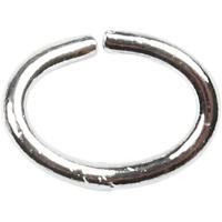 Creativ Company Ring, ovaal, dikte 1 mm, verzilverd, 40 stuk/ 1 doos - thumbnail