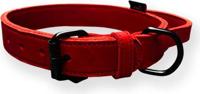 Bonezz halsband vetleer - Met handgreep - Rood - Diverse afmetingen - thumbnail
