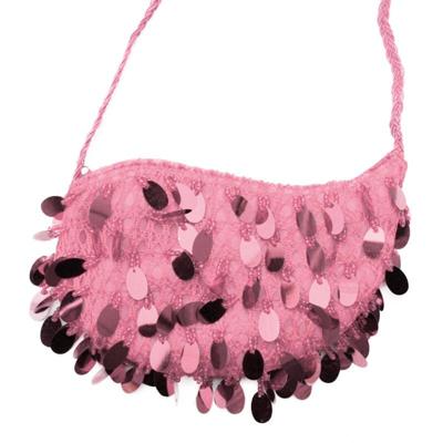 Handtas pailletten roze