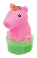 LG Imports slijmfiguur unicorn 7 cm roze/groen - thumbnail