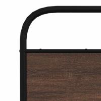 Bedframe zonder matras metaal bruin eikenkleurig 140x200 cm - thumbnail