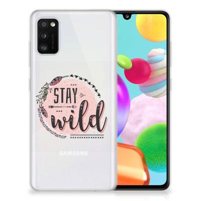 Samsung Galaxy A41 Telefoonhoesje met Naam Boho Stay Wild Samsung Galaxy A41 Telefoonhoesje met Naam Boho Stay Wild