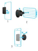 Steun voor mobiele telefoons Mobilis 044004 Zwart - thumbnail