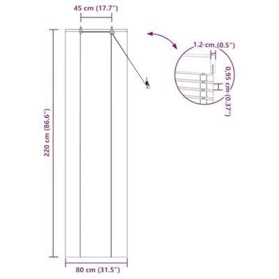 Raamrolgordijnen & Schaduwdoeken Licht Bruin 80 x 220 cm Bamboe