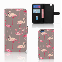 Apple iPhone 7 Plus | 8 Plus | Telefoonhoesje | Met pasjeshouder | Flamingo - thumbnail