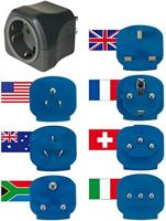 Reisadapter Wereld-naar-Europa Geaard - thumbnail