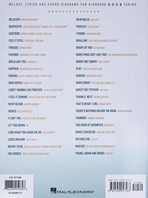 Hal Leonard 40 Most Streamed Songs for Ukulele