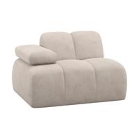 Woood Mojo 1-zits bank arm links ribstof Ecru - thumbnail