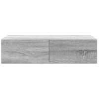 Wandschap met lades 60x26,5x15 cm bewerkt hout grijs sonoma - thumbnail