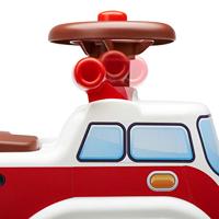 Vintage minivandrager met stoel die open kan en stuurwiel met claxon - thumbnail