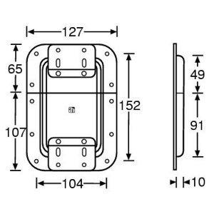 Adam Hall 27082 Groot inbouw stopbeugel lang