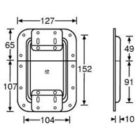 Adam Hall 27082 Groot inbouw stopbeugel lang - thumbnail