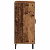 Dressoir 90x34x80 cm bewerkt hout oud houtkleurig - thumbnail