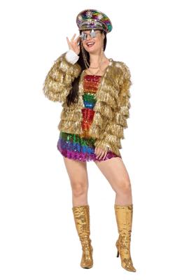 Festival tinsel jasje bling goud