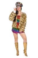 Festival tinsel jasje bling goud - thumbnail