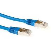ACT Blauwe 1 meter LSZH SFTP CAT6A patchkabel met RJ45 connectoren - thumbnail