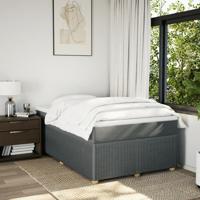 Boxspring met matras stof donkergrijs 140x200 cm - thumbnail