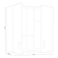 Kast Forés Wit ABS Melamine 59 X 27 X 60 CM - thumbnail
