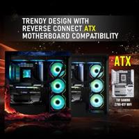 PC-behuizing (zonder voeding) - BITFENIX - CETO Premium Volcano - Mid-tower - ATX-vormfactor - 4x120mm A-RGB - Zwart - thumbnail