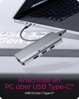ICY BOX IB-DK4034a-CPD Bedraad USB 3.2 Gen 1 (3.1 Gen 1) Type-C Aluminium, Zilver - thumbnail