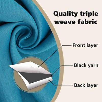 VidaXL Zwart-out gordijnen met ringen 2 pcs turquoise 225 x 140 cm