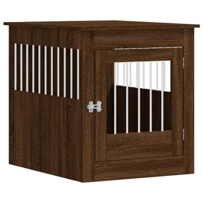 VidaXL Hondenbench 64,5x80x71 cm bewerkt hout bruin eikenkleur