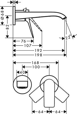 Hansgrohe Vivenis Afbouwdeel Wastafelmengkraan Chroom - thumbnail