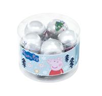 Kerstbal Peppa Pig Cosy corner Zilverkleurig 10 Stuks Plastic Ø 6 cm - thumbnail