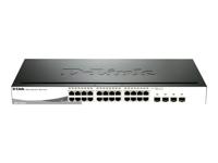 D-Link DGS-1210-24 Managed Gigabit Switch (24 poorten, waarvan 20 x 10/100/1000 Mbit/s poorten, 4 x glasvezel en Combo slots, energiebesparend) - thumbnail