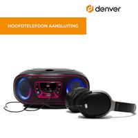 Denver TCL-212BT Radio/CD-speler VHF (FM) AUX, CD, USB, Bluetooth Sfeerverlichting Pink - thumbnail