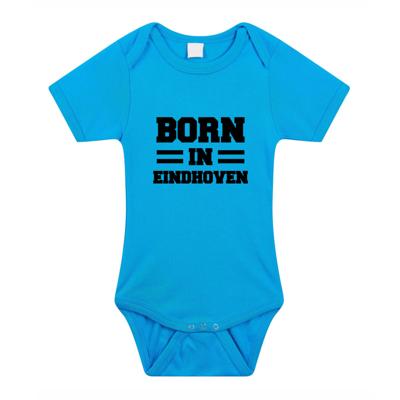 Born in Eindhoven cadeau baby rompertje blauw jongens 56 (1-2 maanden)  -