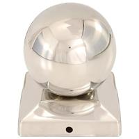 VidaXL Paalkappen 6 st bol 91x91 mm roestvrij staal - thumbnail