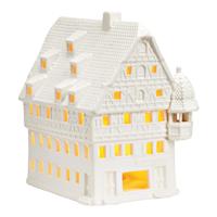 Wurm Lichthaus Marien-Apotheke Rothenburg van porselein, wit (B/H/D) 13x18x18cm - thumbnail