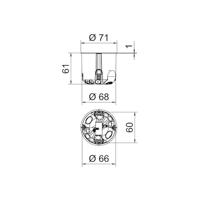 OBO Bettermann 2003808 Hollewand-apparaatverbindingsdoos Winddicht (Ø x d) 68 mm x 61 mm 25 stuk(s) - thumbnail