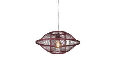 GOOD&MOJO Hanglamp 'Maui' Bamboe, 50cm, kleur Burgundy