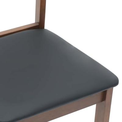 Eetkamerstoelen met kussens 2 st massief hout rubber bruin Eetkamerstoelen met kussens 2 st massief hout rubber bruin