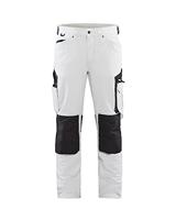 Blåkläder Schildersbroek met 4-weg stretch 10891645 | Wit/Donkergrijs | Maat 64 - 7330509743751 - thumbnail