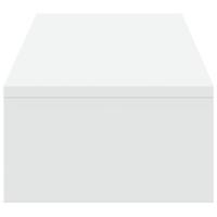 VidaXL Monitorstandaard met lades 100x27x15 cm bewerkt hout wit - thumbnail