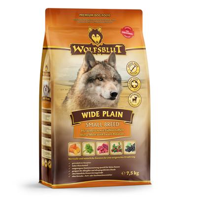 WOLFSBLUT Wide Plain Small breeds Horse with sweet potatoes - droog hondenvoer - 7,5kg
