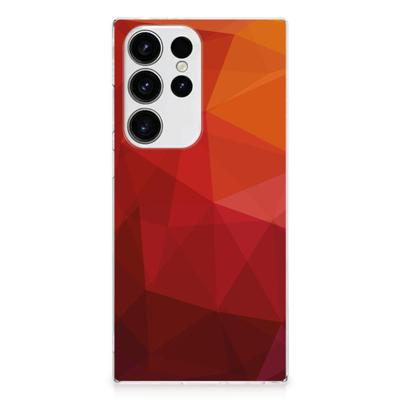 TPU Hoesje voor Samsung Galaxy S23 Ultra Polygon Red TPU Hoesje voor Samsung Galaxy S23 Ultra Polygon Red