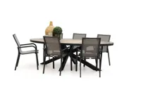 Trestino diningset amiens gironde antraciet - thumbnail