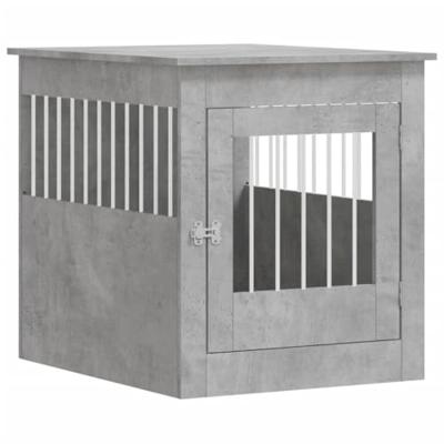 VidaXL Hondenbench 64,5x80x71 cm bewerkt hout betongrijs VidaXL Hondenbench 64,5x80x71 cm bewerkt hout betongrijs