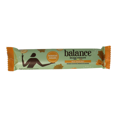 Balance Choco stevia reep melk hazelnoot 35 Gram Balance Choco stevia reep melk hazelnoot 35 Gram
