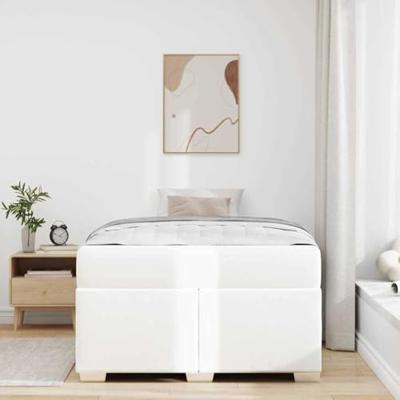 Bedframe Wit 120 x 200 cm Kunstleer