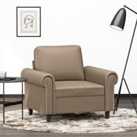 Fauteuil 60 cm kunstleer cappuccinokleurig - thumbnail