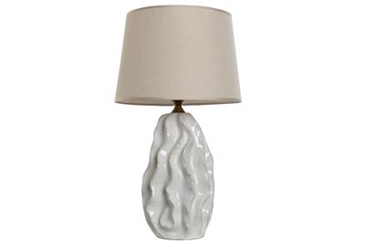 Bureaulamp Home ESPRIT Wit Porselein 50 W 220 V 36 x 36 x 62 cm