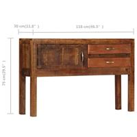 Dressoir 118x30x75 cm massief mangohout - thumbnail