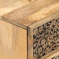 Nachtkastjes 2 st 40x33x46 cm massief mangohout - thumbnail