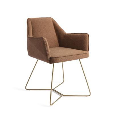 Jesper Home Eetkamerstoel 'Tome' Beehive Gold, kleur Cinnamon Bun